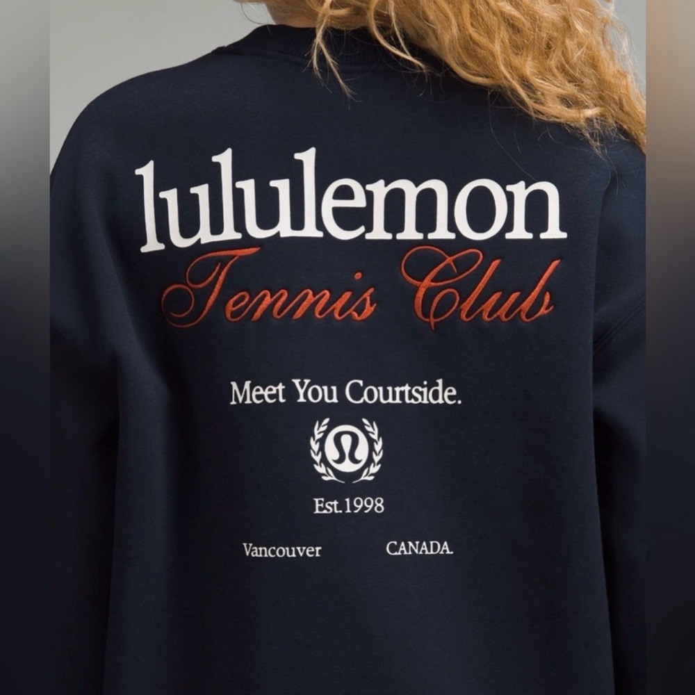 NWOT Lululemon Navy Tennis Club Sweatshirt - Picture 3 of 9